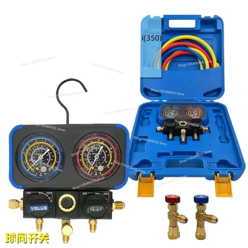 VMG-2-R22-B R410a/R134a/R32 Air Conditioning Fluorinated Meter Group Refrigerant Snow Pressure Double Meter