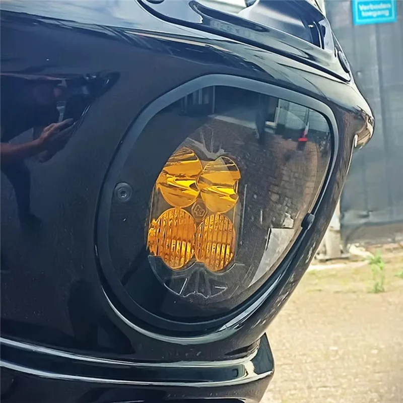 

Dependable-Motorcycle Auxiliary Light Protection Headlight Cover For Softail Low Rider ST El Diablo FXRST FXLRST