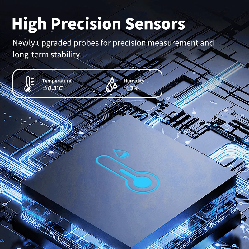 Imagem -04 - Tuya Wifi Sensor de Temperatura e Umidade Interior Inteligente Termômetro Monitor para Alexa Google Casa Voz App Controle Remoto