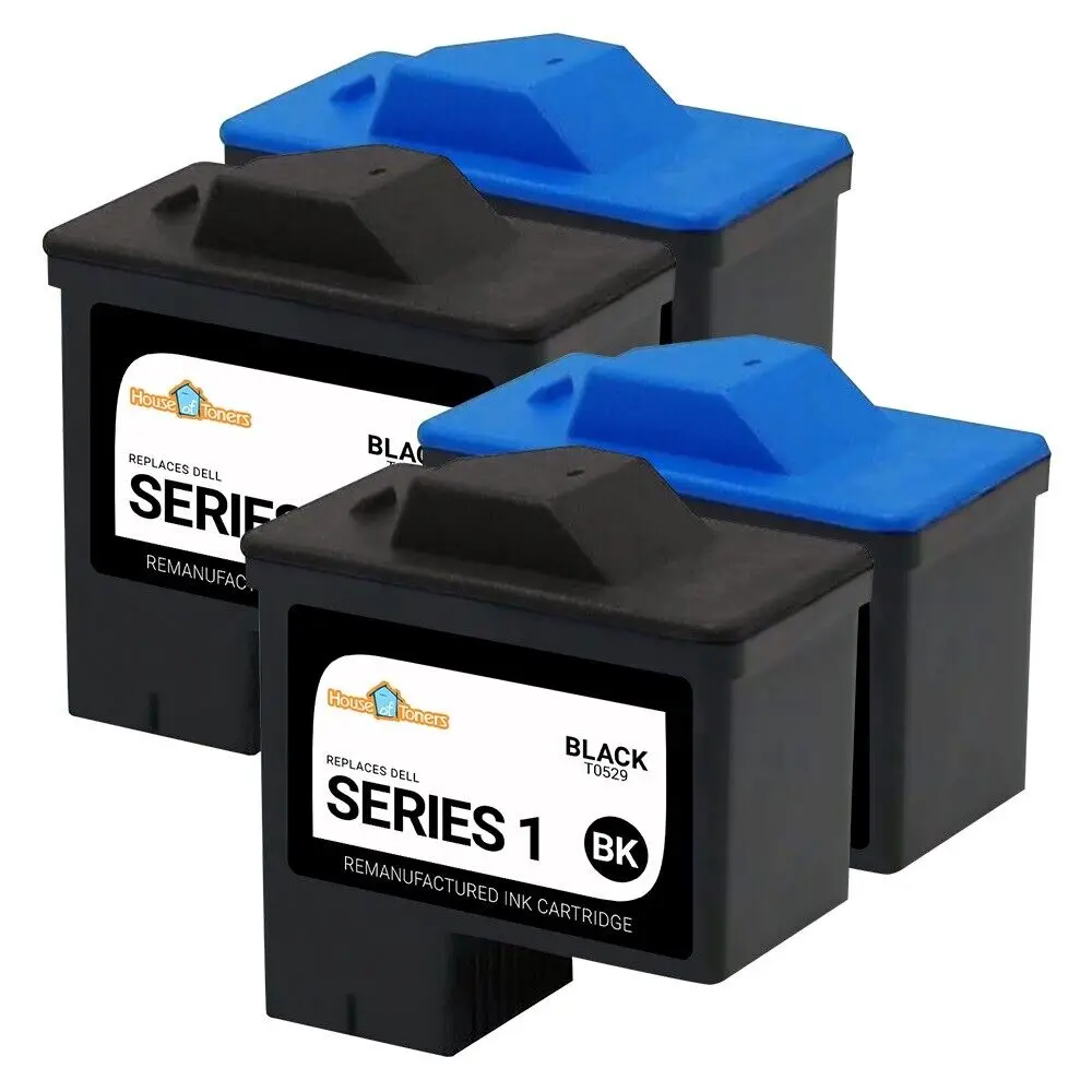 4pk para impresora Dell serie 1 (T0529/T0530), tinta de Color negro para impresora A920 720