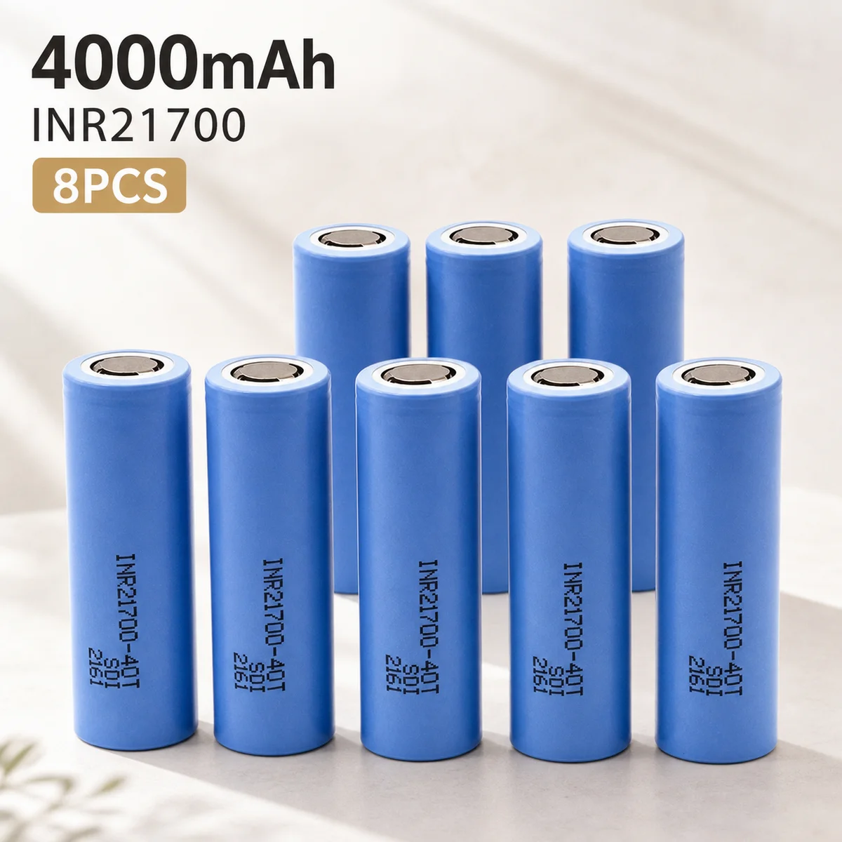 Rechargeable Li-ion Battery INR 21700-40T 4000mAh 3.7V 30A High Discharge 21700 Cell for Flashlights and Power Tools Use