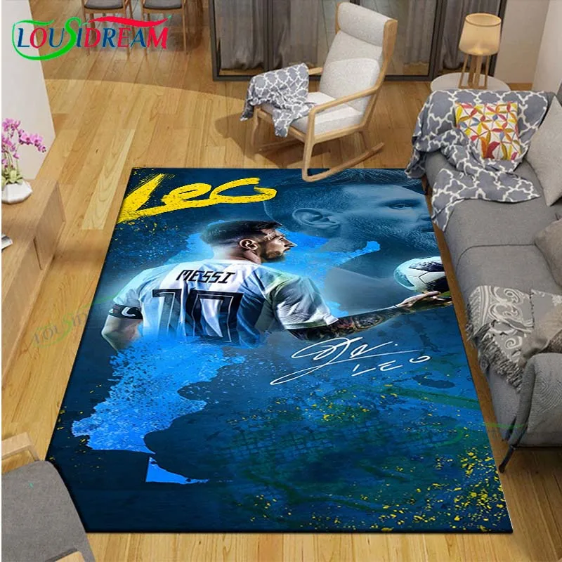 No. 10 Football Star L-Lionel M-Messi Printed Carpet Living Room Anti-Skid Area Rug Kids Bedroom Mats Yoga Mat Carpet Decor Gift