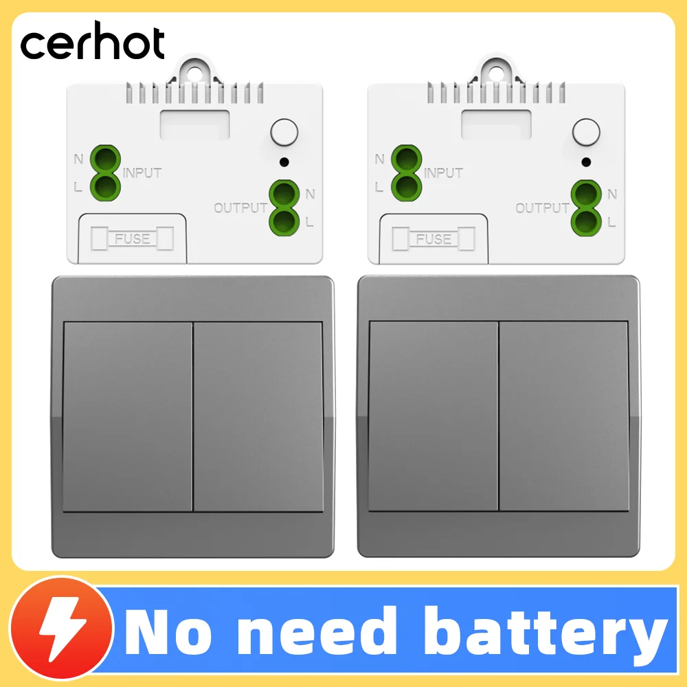 

Серые беспроводные переключатели с автономным питанием для умного дома, комплект кинетических выключателей света, дистанционные выключатели света, беспроводная кнопка