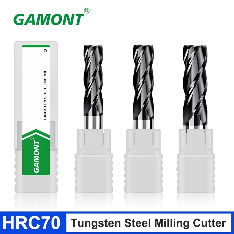 GAMONT HRC70 Tungsten Steel Milling Cutter Carbide Unequal Blade Stainless Steel Special Dynamic End Mills CNC Machining Tools