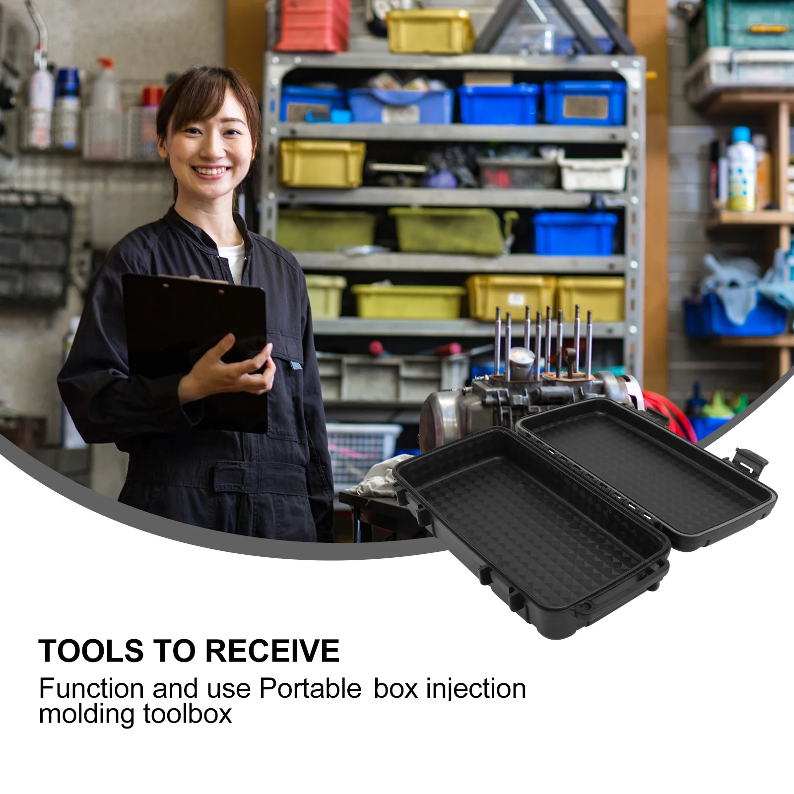 

1pc Cigar Box Waterproof Storage Case Black High-Density Silicone Seal Stainless Steel Shaft Portable Tool Organizer Household