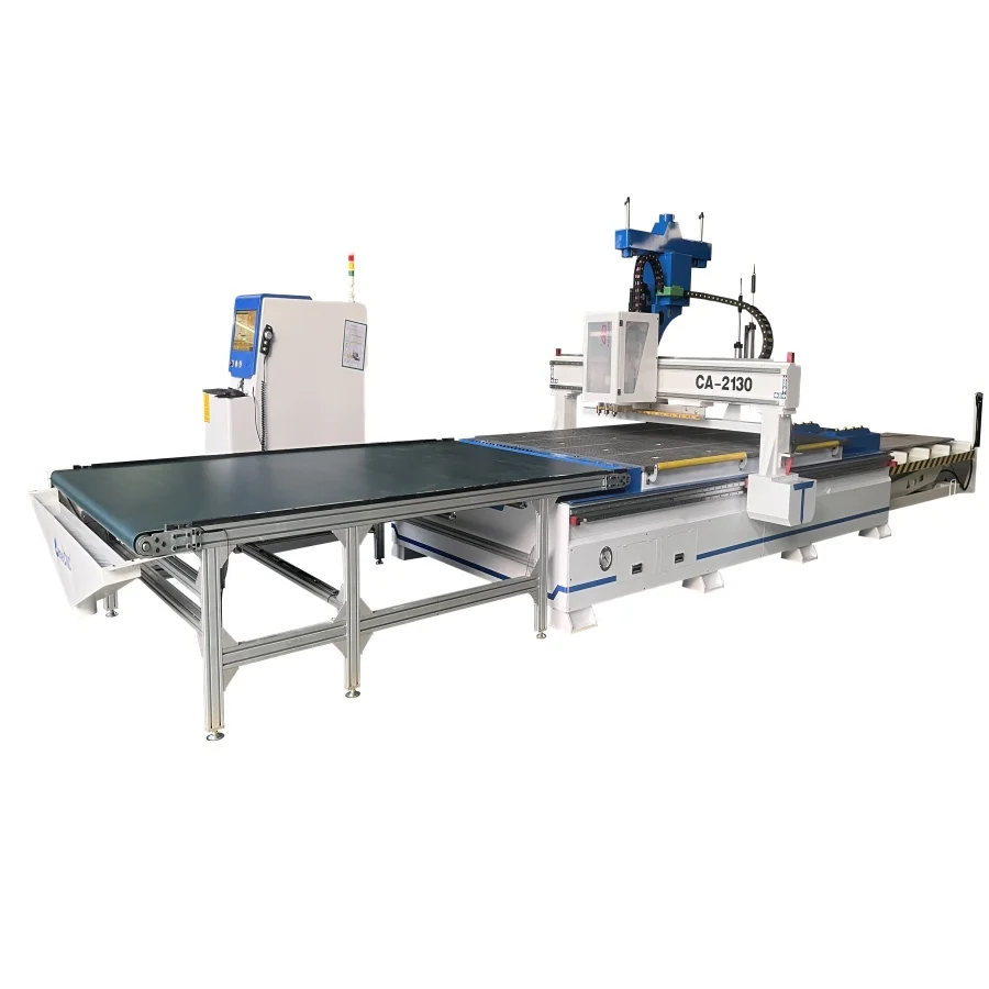 CA-1325  ATC CNC Router Wood Furniture Kitchen Cabinet Making Cnc Nesting Machine with Loading and Unloading Platform