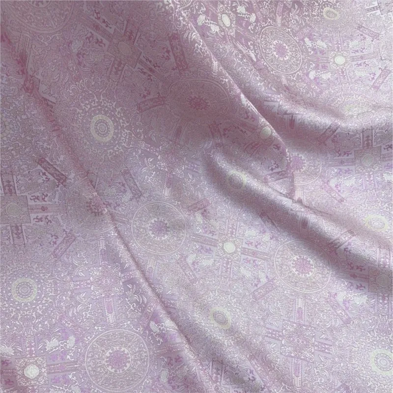 

New Chinese-style cheongsam short-sleeved dress fabric made of rayon gauze and jacquard pattern