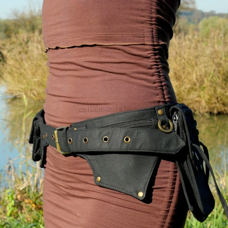 

AP Steampunk Utility Belt Vintage Hip Bag Pocket Women Fanny Pack Knight Cosplay Festival Waist Wallet