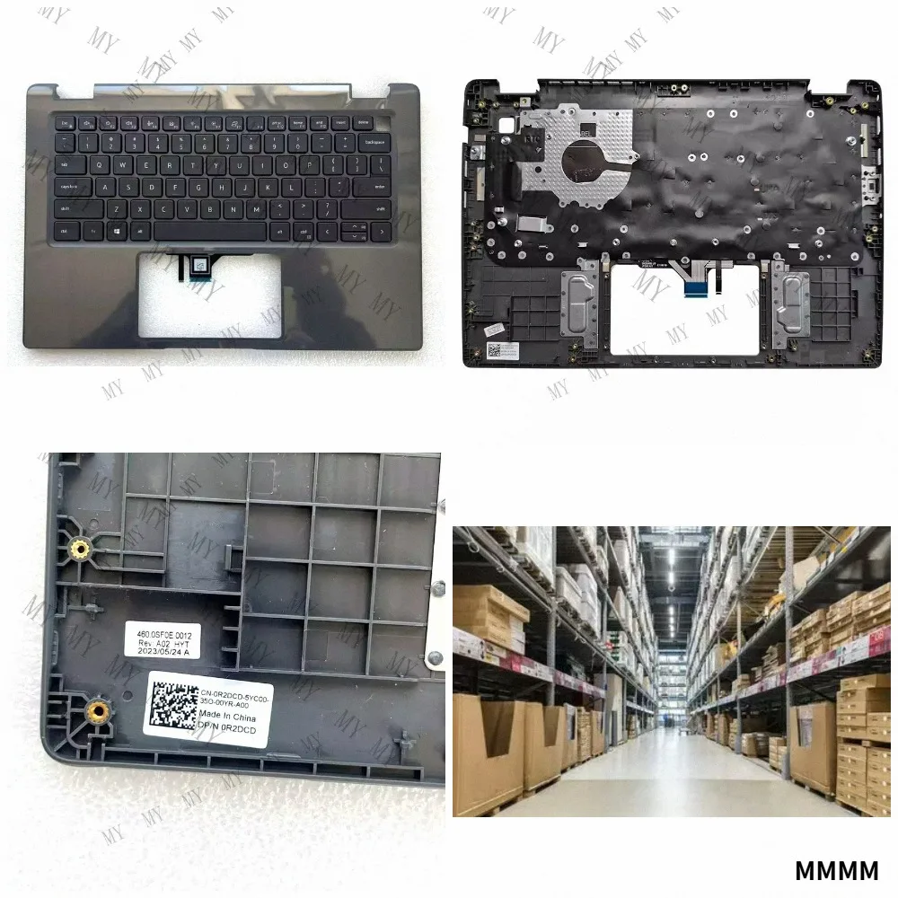 TT  New Palmrest Upper Case US Backlit Keyboard For Dell Latitude 3440 E3440 0R2DCD