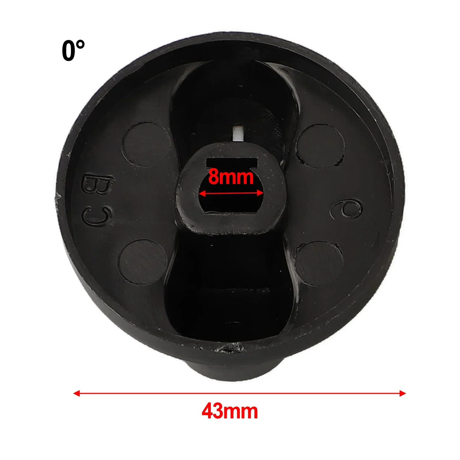 Plastic Knob Rotary Switches High Quality Spare Parts Table Top Stove Part Aperture 8mm Black Color Replacement Button