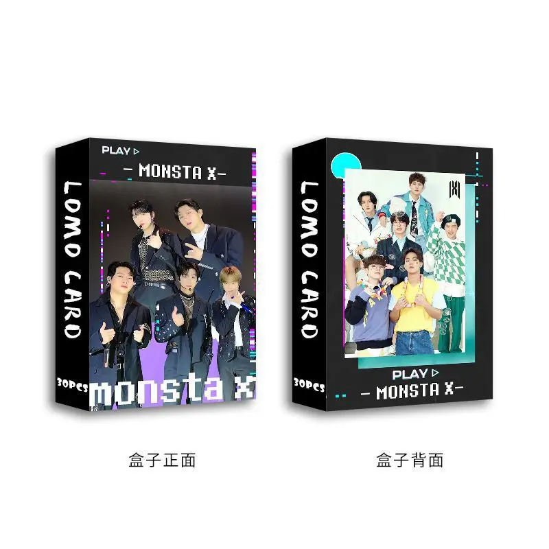 Kpop MonstaX Shape of Love Lomo Card Photocard Group New Album Fanasia Postcard HD photo album print K-pop lomo card