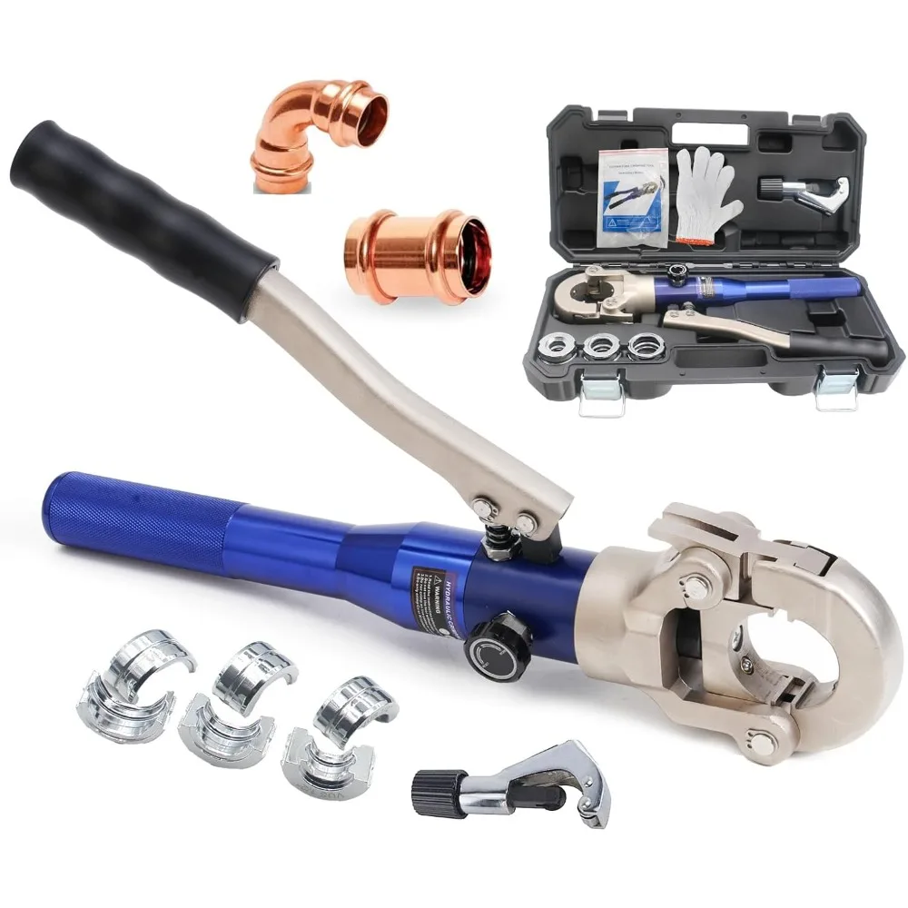 

Hydraulic Crimping Tool for ProPress Copper Fittings 1/2 3/4 1 inch Jaw Pipe Repair Tool