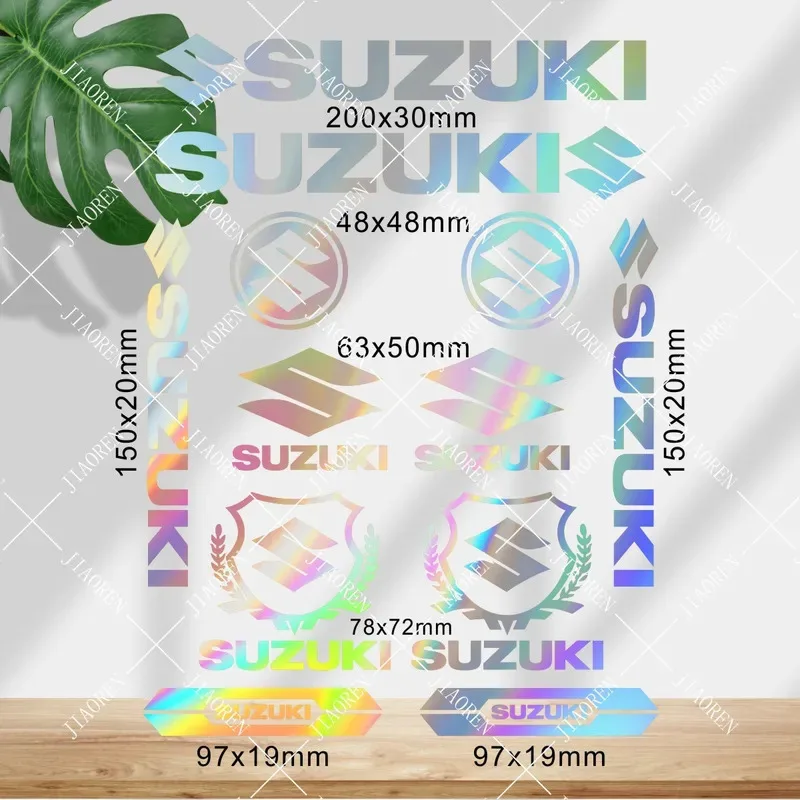 

Наклейки на мотоцикл Suzuki для Хэллоуина: логотипы, виниловые лазерные радужные наклейки на бак, шлем, мотоцикл, автомобиль. Комплект для GSXR 600 750 1000 BANDIT. # 2