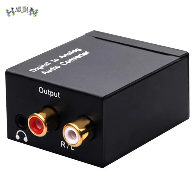 3,5 Mm Jack Koaxial Audio Decoder Verstärker Fiber Optic Digital Zu Analog Audio Aux Rca L / R Konverter Spdif digitale Tragbare