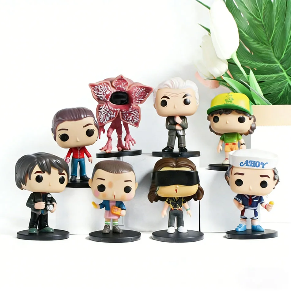 Set de 4 pulgadas de la serie de televisión 'Stranger Things' temporada 5, figura de flor comedora de personas de 'Stranger Things', figura hecha a mano, modelo decorativo