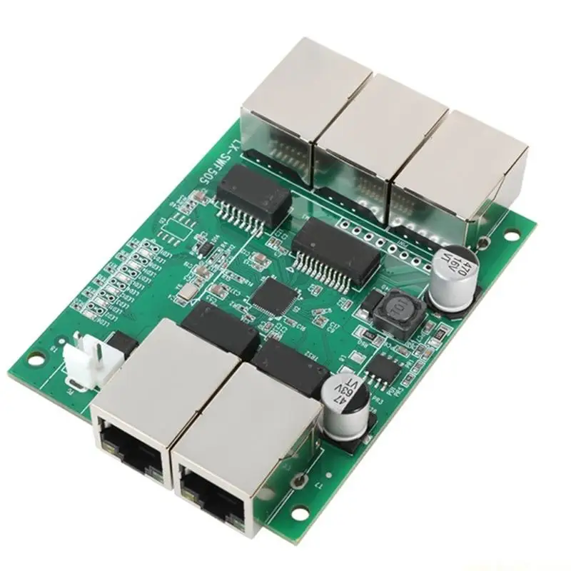 

5 Port Full 10/100M Switcher Module Ethernet Port Board RJ45 Video Transmission Motherboard Home Networking Replacement