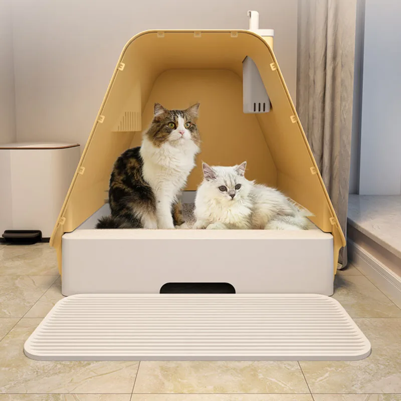 Bathroom Sandbox Cat Bedpans Closed Scraper Hygienic Design Cat Bedpans Enclosure Portable Arenero Para El Gato Cat Furniture