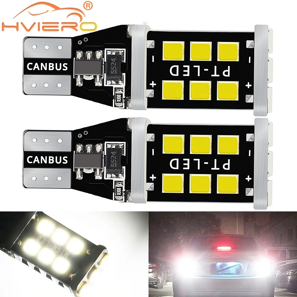 Car T15 2835 W16W 15smd 21smd 24smd Reverse Lights LED 12V License Plate Lamps Brake Trunk Parking Tail Bulb Turn Signal Bright