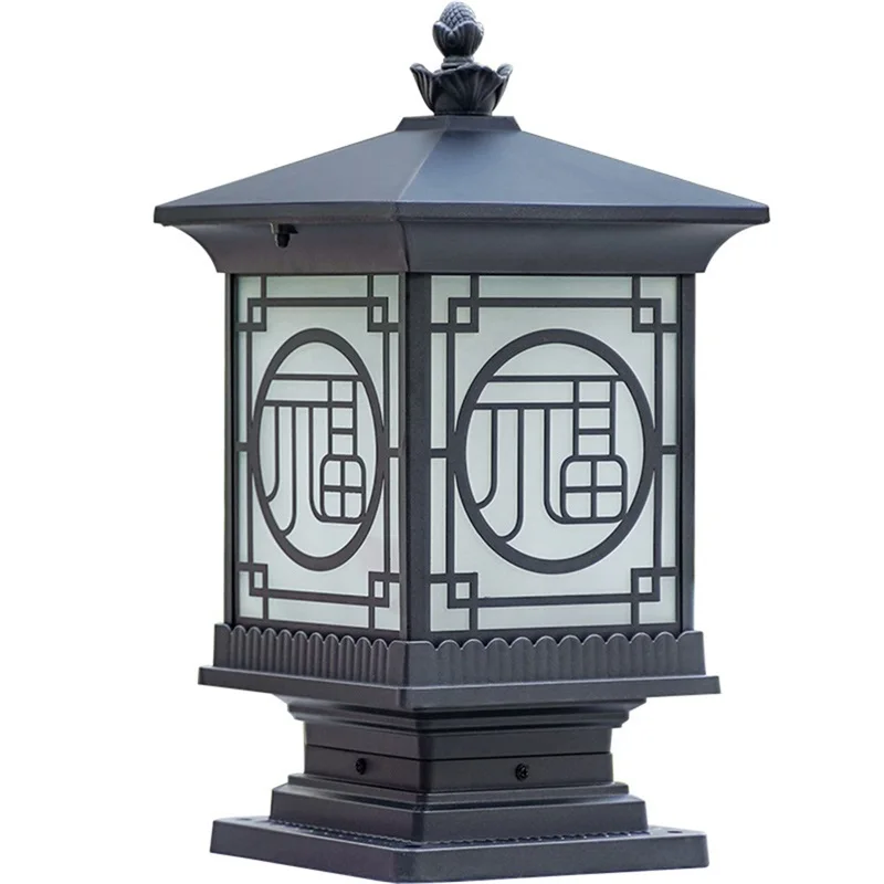 SOURA Outdoor Classical Post Luz Retro Impermeável Pillar LED Wall Luminárias para Home Garden