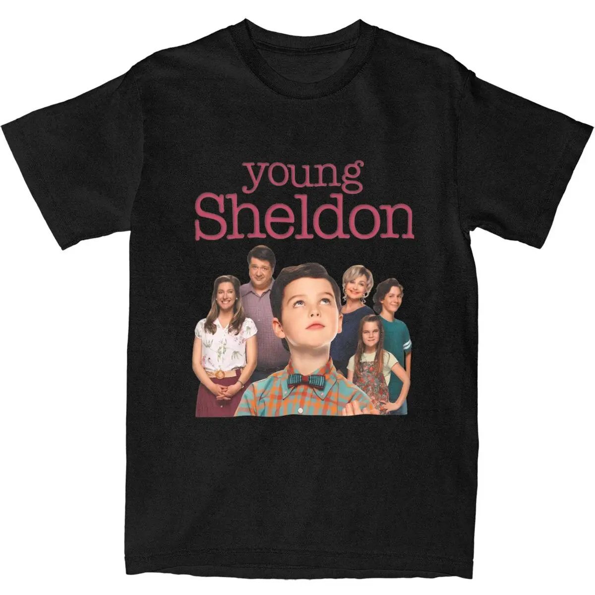 

Men's Funny Young Sheldon TV Show Print T-Shirts 100 Cotton Top Tees Summer Y2K Short Sleeve T-Shirt O Neck Fashion Tee Shirt