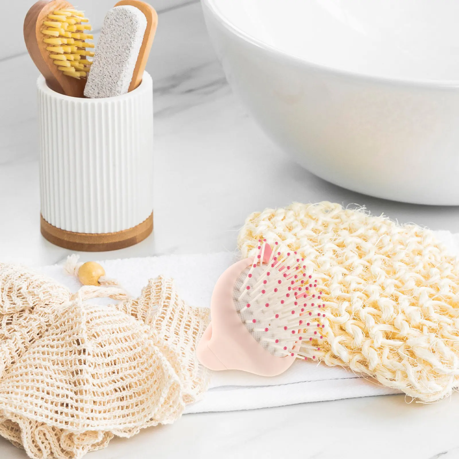 Portable Mini Paddle Brush Childrens Detangler Hair Cushion Design Soft Bristles Travel Size Antistatic Kids Toddlers