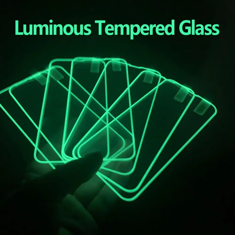 Phone Tempered Glass Luminous 9D Hardness Clear Phone Screen Protector Film Cover for iPhone 13 11 12 Pro Max XR X XS 7 8 Plus