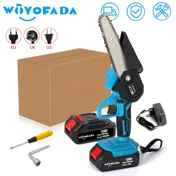 6 inç Taşınabilir Elektrikli Zincirli Testere Budama Testere Akülü Bahçe Günlüğü Testere Ağaç İşleme Kesici Makita 18 V Pil