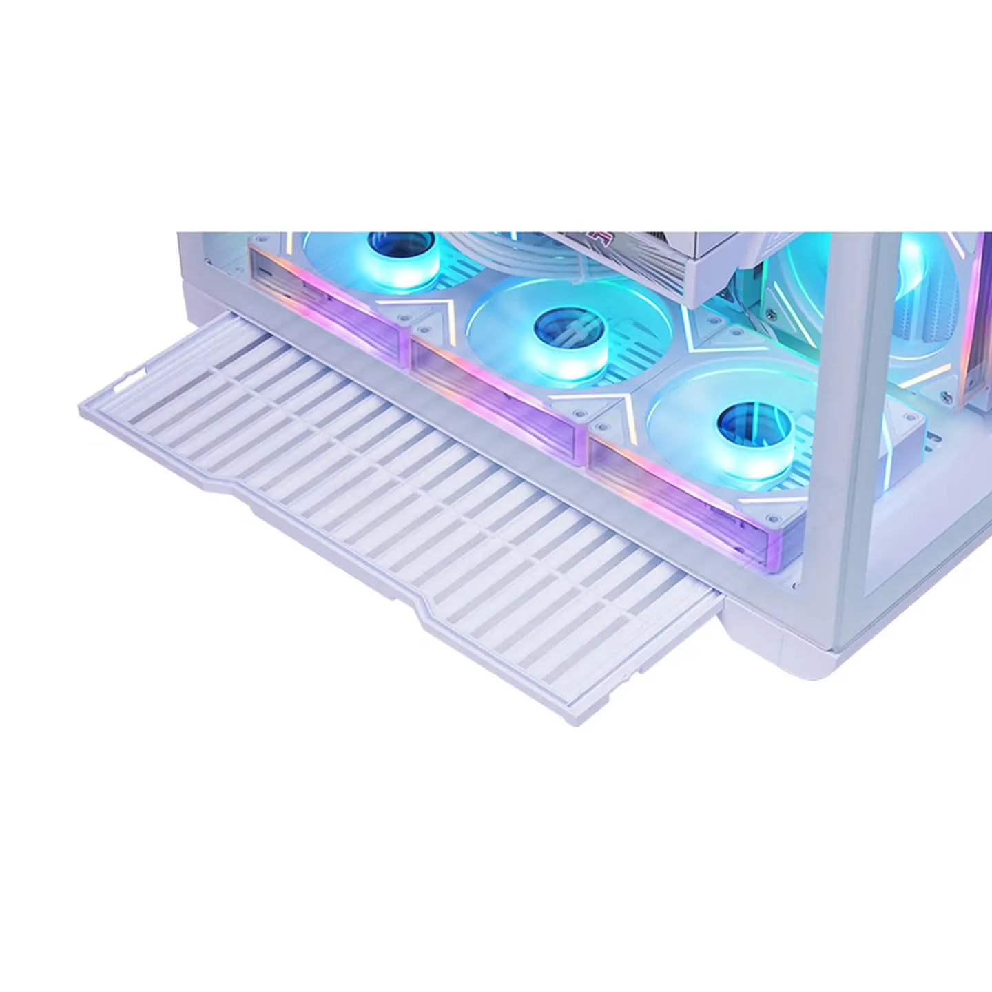 WJCOOLMAN Wentianplus Gaming Computer Case Curved Glass Digital Display Sea View Room ATX Motherboard Support 360 Water Cooling