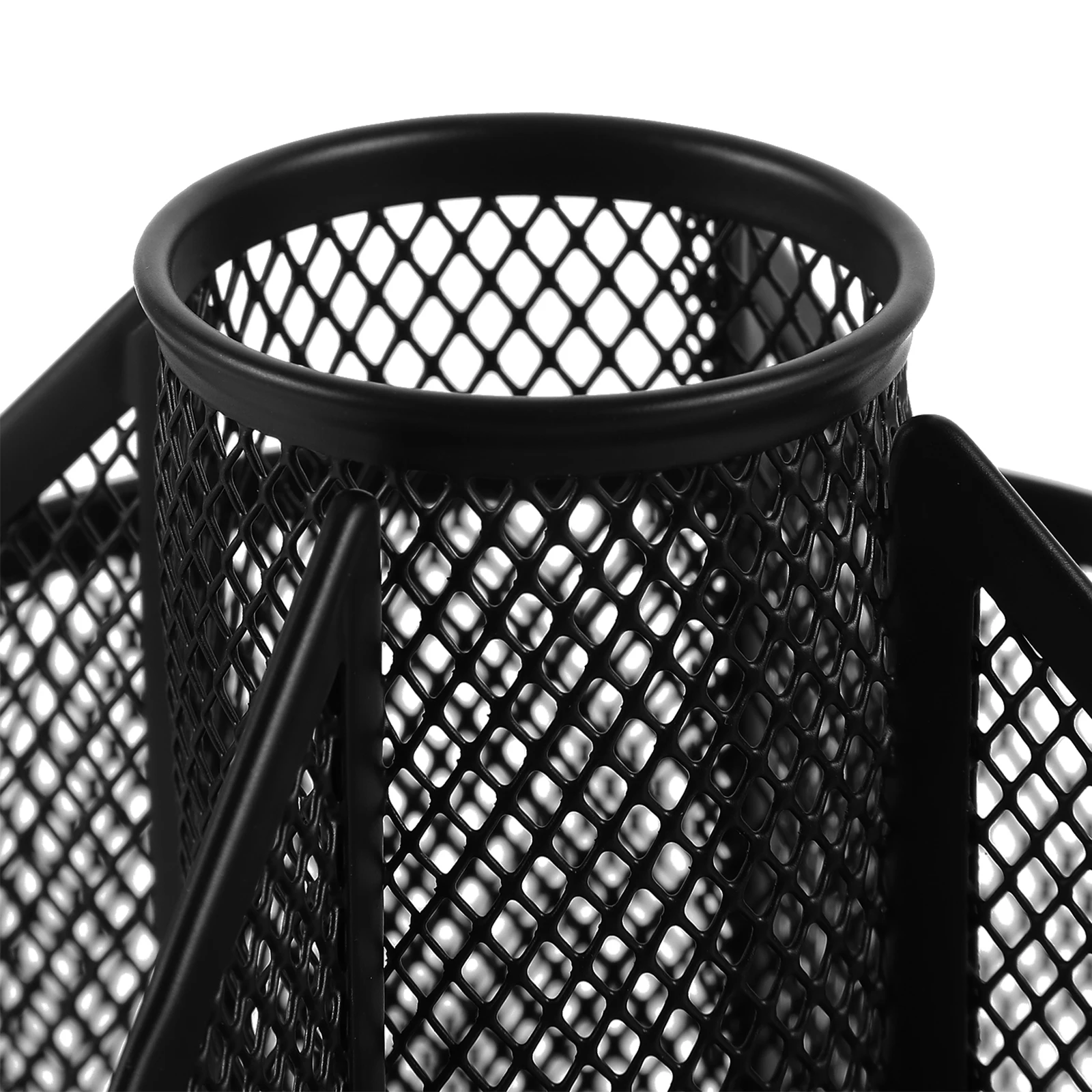 

Metal Net Rotating Pen Holder Child Work Desk Art Supply Organizer Stationery Storage
