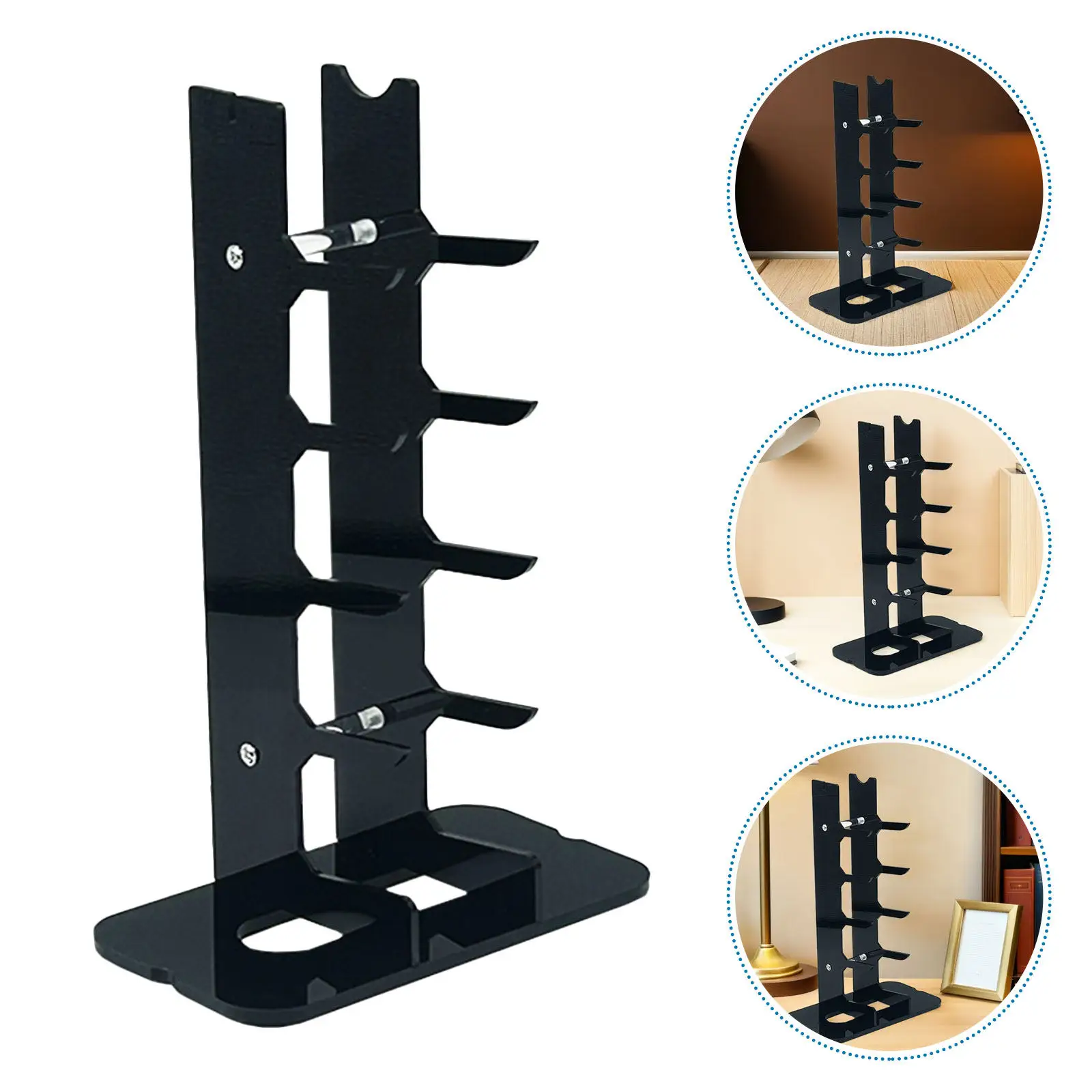 

Acrylic Knife Display Stand Non Slip Base Sturdy Transparent Vertical Organizer for Kitchen Countertop Showroom Knife Collection