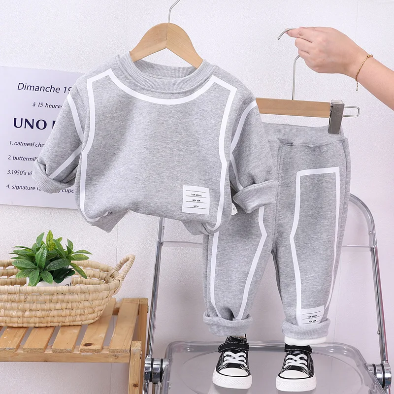 Children\'s Clothes Sets Spring Autumn New Boy Girl Suit Kids Clothing Infant Long-Sleeved Top Pants 2Pcs Set Casual Outfit 2-6Y