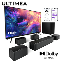 ULTIMEA Poseidon D80 7.1 Surround Soundbar with Dolby Atmos, Wireless Subwoofer&4 Speakers, Home Theater System with APP Control