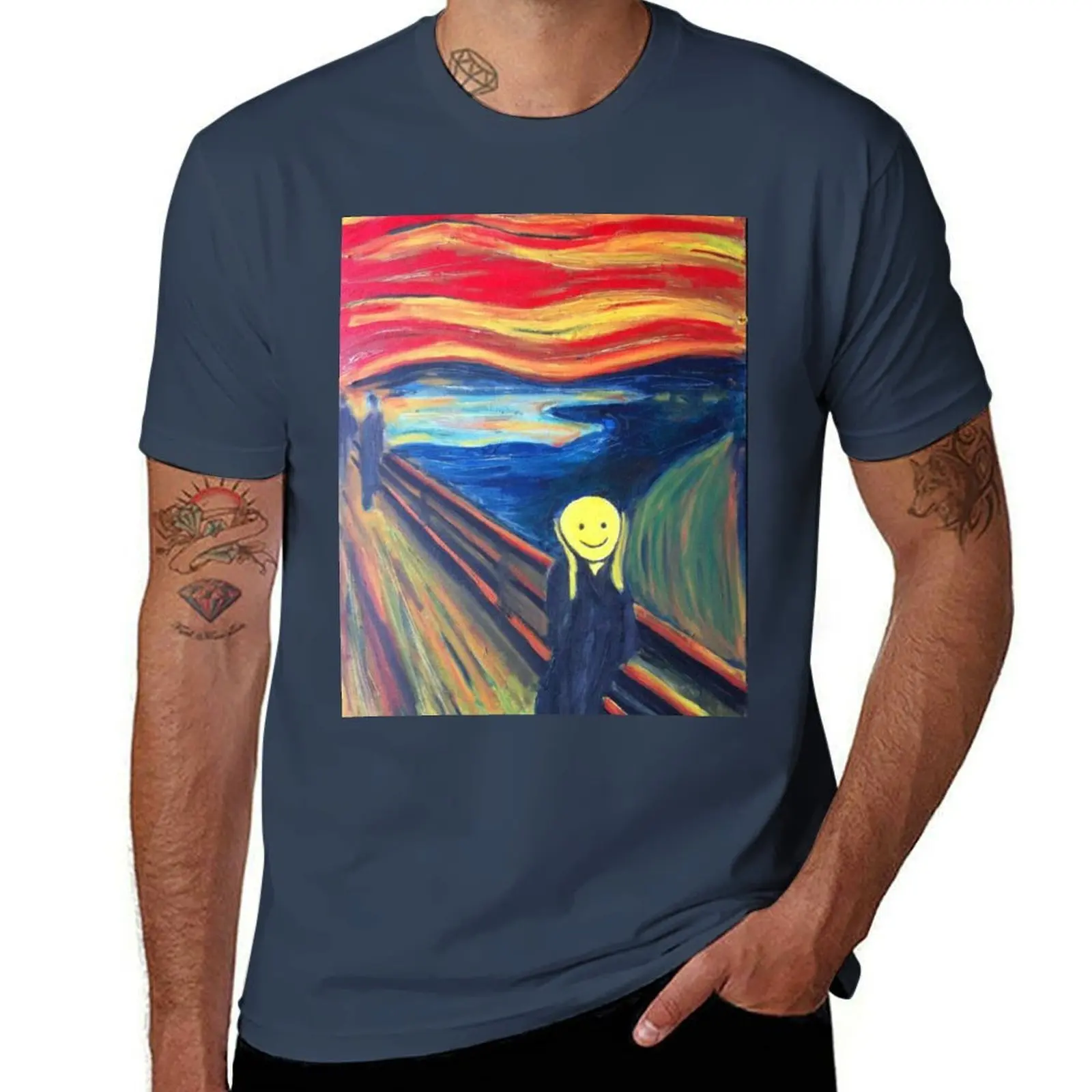 

The Smile (The Scream, after Munch) T-Shirt Trendy Pattern T-Shirt for Men