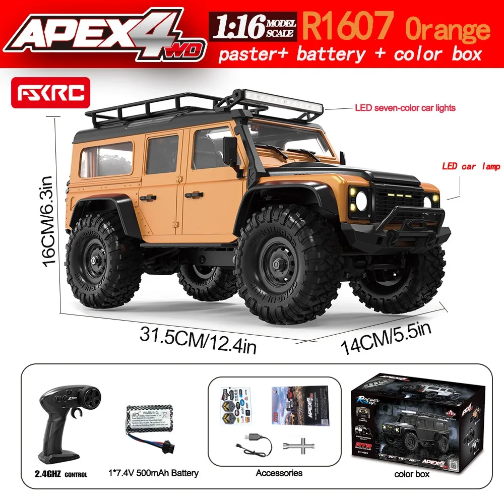 HB-R1609 1/16スケールの4WD RCクローラー HB-R1609 1:16 Land Rover Defender RC Crawler 4WD – 2.4GHz, 30 min