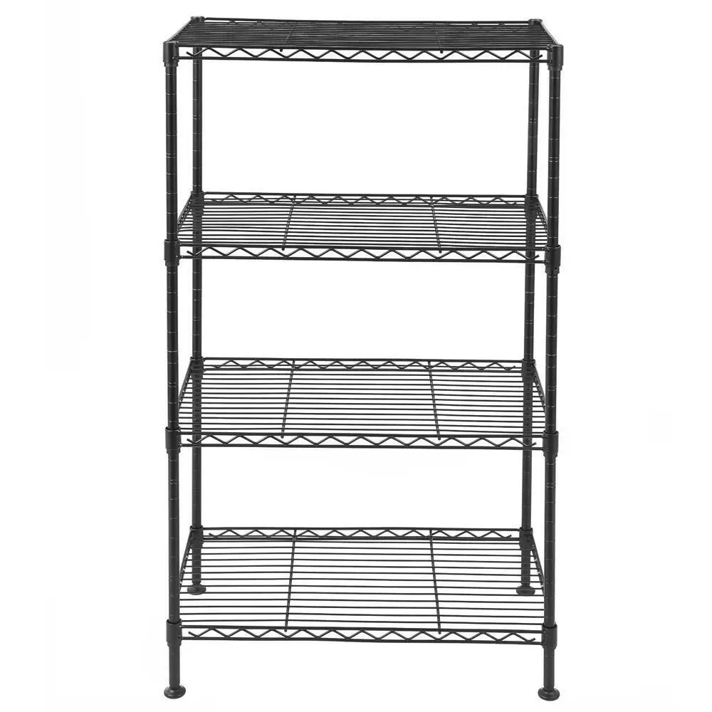 

4-layer metal shelves with adjustable kitchen and garage storage racks