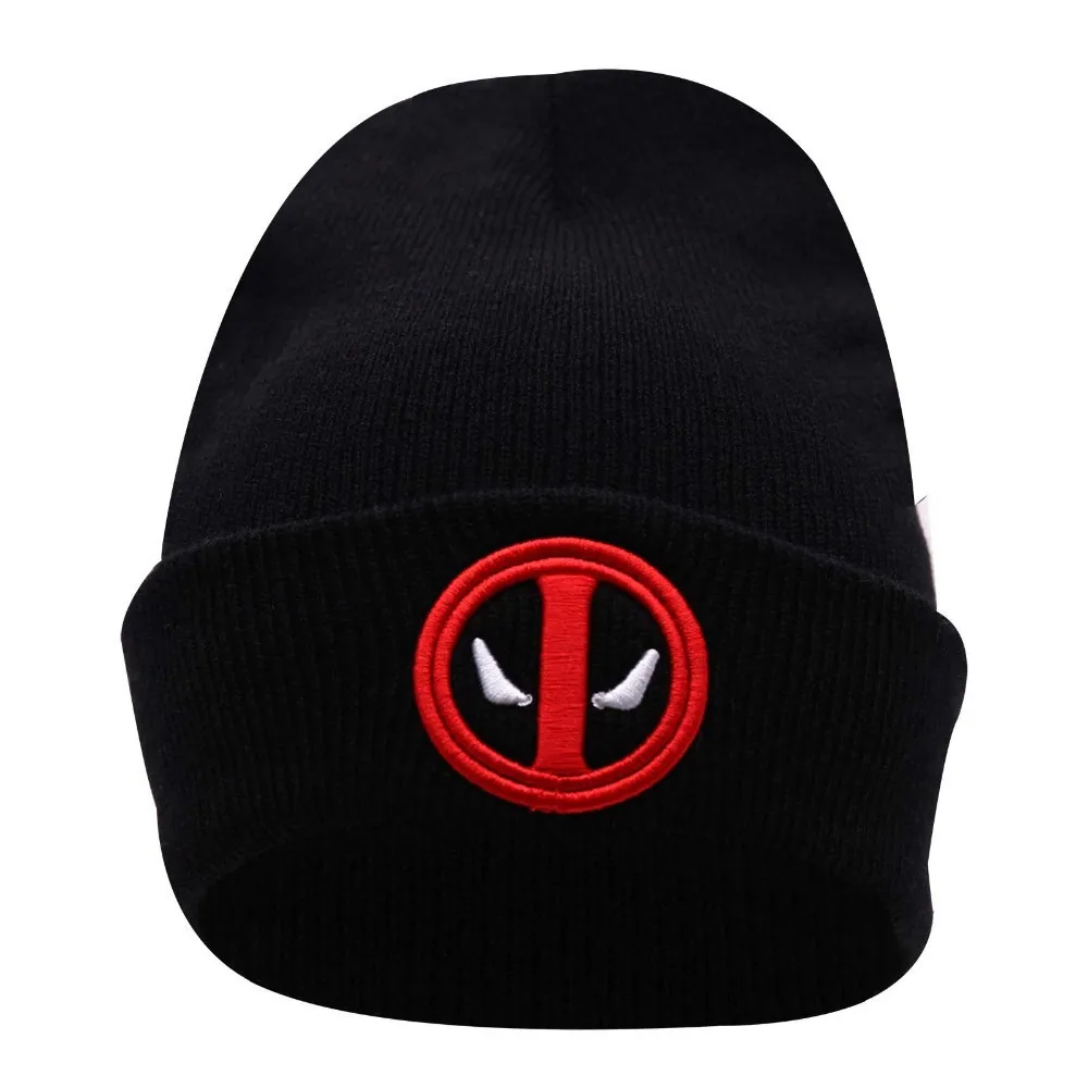 Hot Movie Deadpool Peripheral Series Knitted Hat Autumn Winter Warm Outdoor Sunscreen Dome Breathable Fashion Simple Design