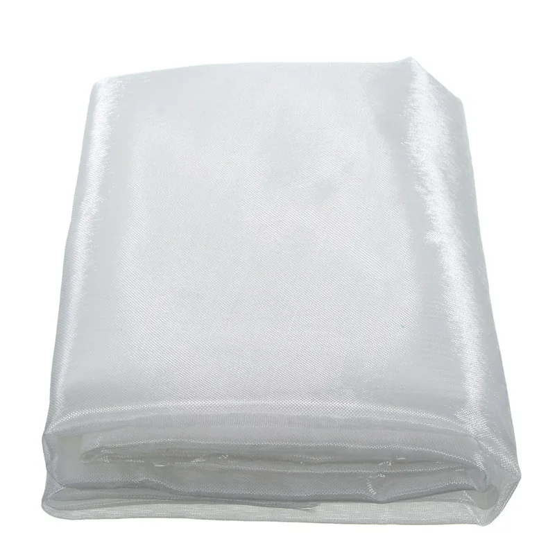 White Fiberglass Cloth Woven Roving Cloth Glass Fiber Grid Plain Weave Quilting Fabric Tools Material Supplies 2m*100cm