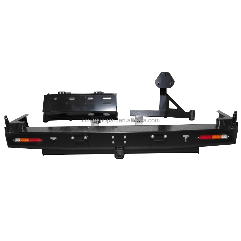 Upgrade 4x4 Offroad Metal Hanger Crash bar Back Steel Rear Bumper with tank Carrier for Lc80 Series Landcruiser 80 FJ80