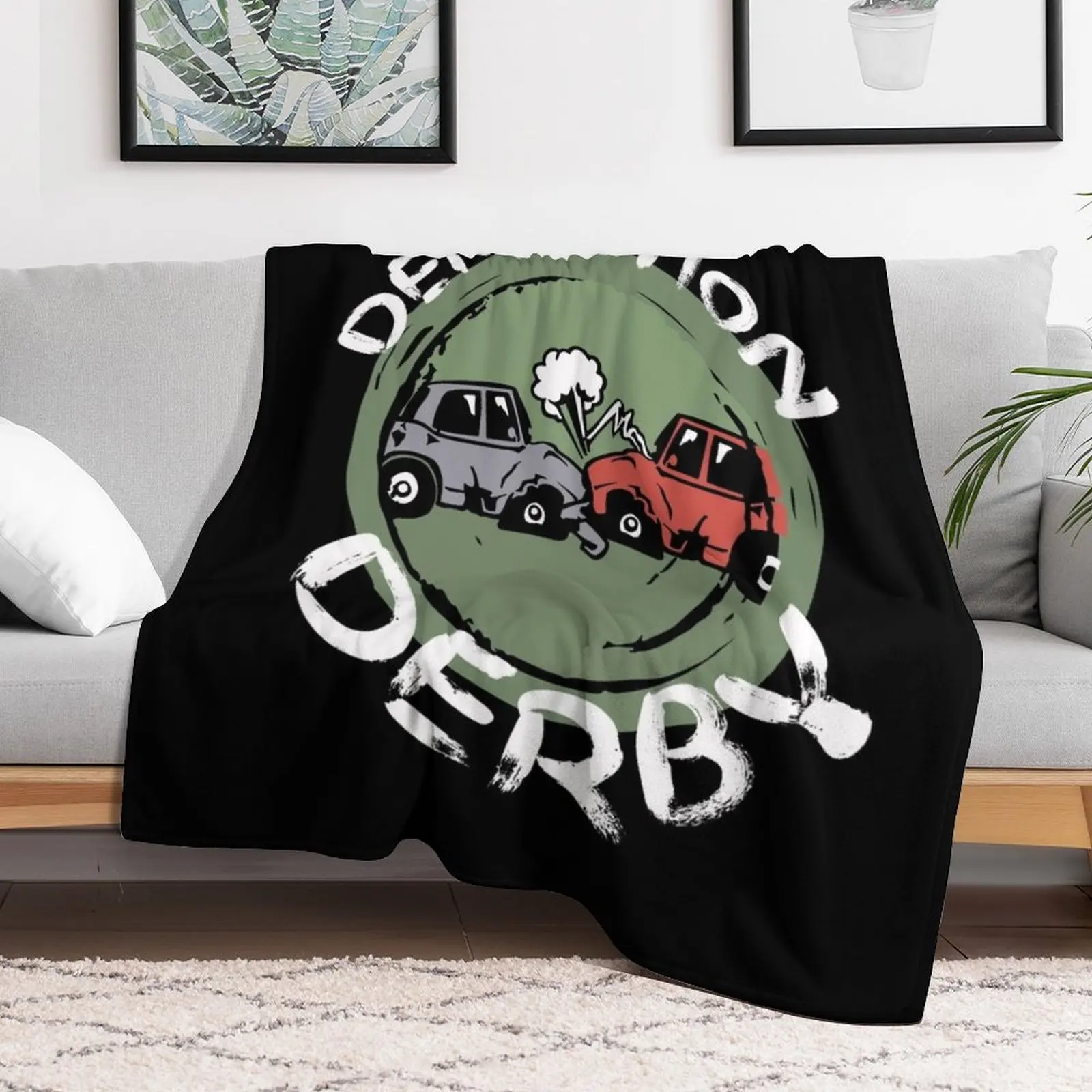 Demolition Derby Racing Motorsport Mechanic Throw Blanket Fashion Sofas Warm Blankets