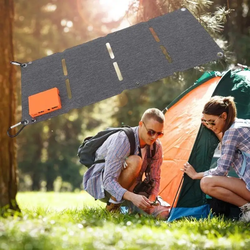 لوحة عالية الكفاءة 40W ETFE SOLARS قابلة للطي مع USB وتخرج الملحقات المحمولة للتخييم وحقائب الظهر 72xD