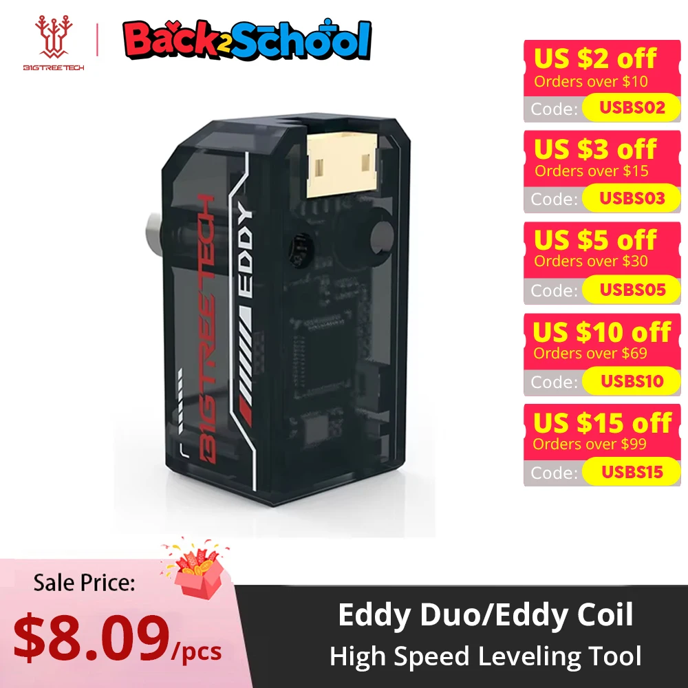 BIGTREETECH Eddy Duo Coil Strumento di livellamento ad alta velocità per Klipper 20 Sec livellamento rapido per stampante 3D StealthBurner Voron 2.4