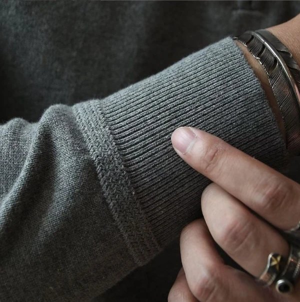 الرجال الشتاء سترة الضلع البلوز سترة الأزياء ترتيب الأسرة طوق الكشمير بولو متماسكة القمصان