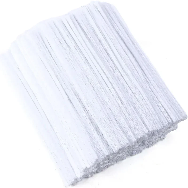 Großhandel Bunte Große Pfeifenreiniger für Bastelarbeiten DIY Plüsch-Stiele Kreatives Hobby Chenille-Stiele 500-1000 Stück