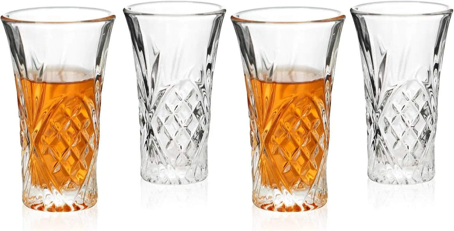 4Pack 65ML Shot Glasses with Heavy Base for Tequila and Cordial Service