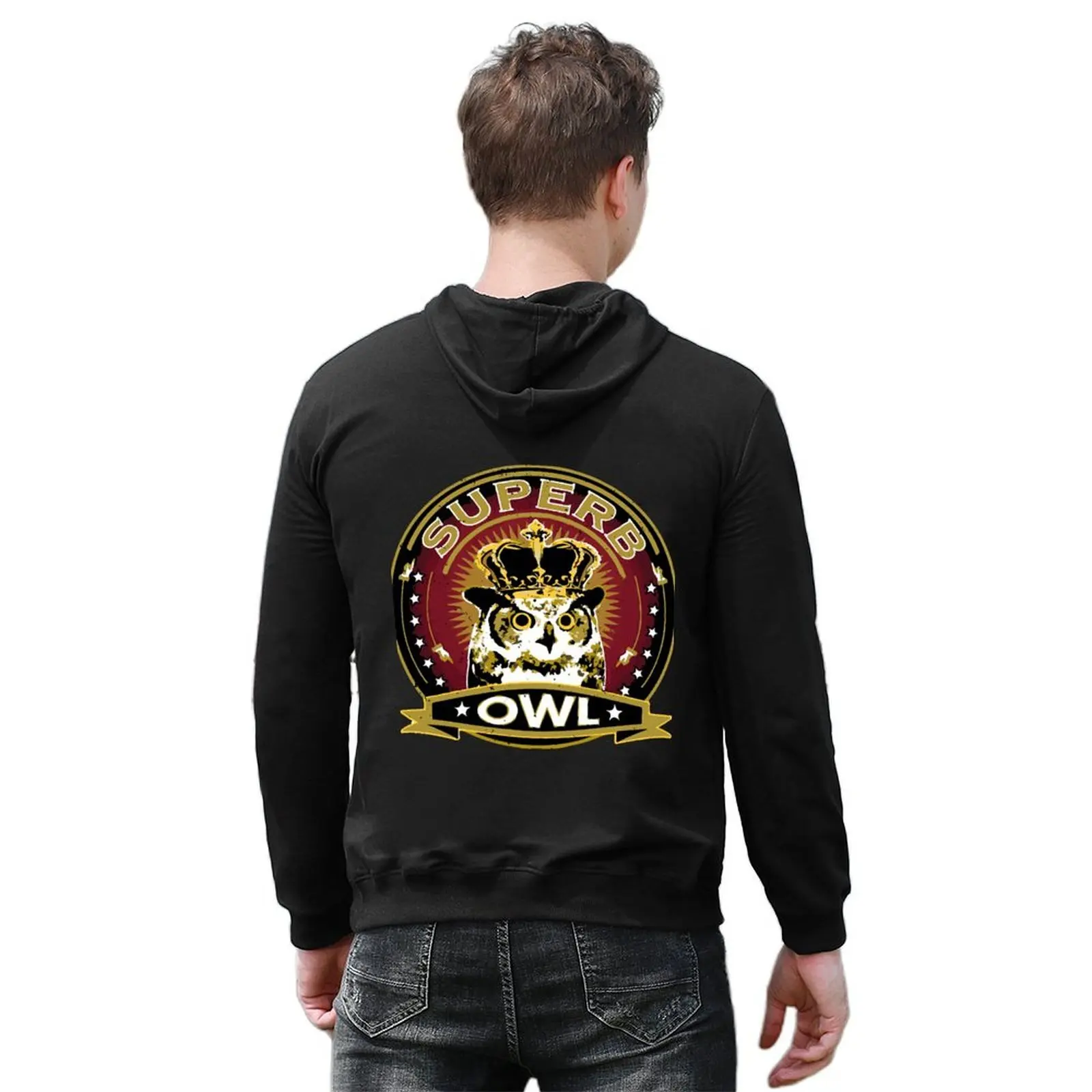 البومة الرائعة! هوديي الرجال معطف الرجال العرق قميص الذكور الملابس الكورية نمط ملابس الرجال هوديي #6