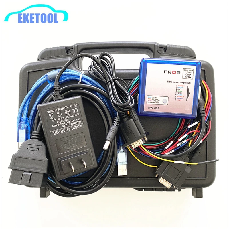 2022 New Release IO-PROG ECU Programmer BD9 Pinout I/O Terminal IO PROG HW 09.1 FLASH/EEPROM K-Line CAN MULTITOOL For OPEL/GM