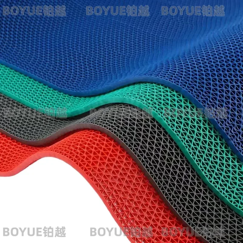 Non Slip PVC Hollow Floor Mat Waterproof Hydrophobic Foot Pad for Kitchen Toilet Bathroom Outdoor Commercial Plastic Rug