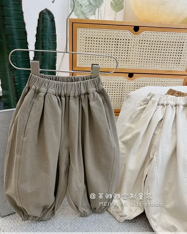 2026 Modische Hose für Jungen, Kinderkleidung, Sommer, Frühling, Babyhose mit Taschen, knöchellang, locker geschnitten, Mädchen, Kinder, Freizeithose – Detail 4