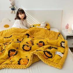 1pcs100x150cmchildren Blankets Breathable Infant Wrap Soft Absorbent Blanket Blankets Cartoon Baby Bath Towe Quilt Baby Quilt