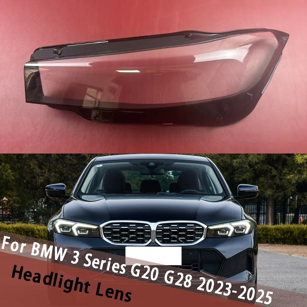 

For BMW 3 Series G20 G28 2023 2024 2025 Front Car Headlight Cover Lens Shell Lampcover Lampshade Headlamp Housing Lamp Mask